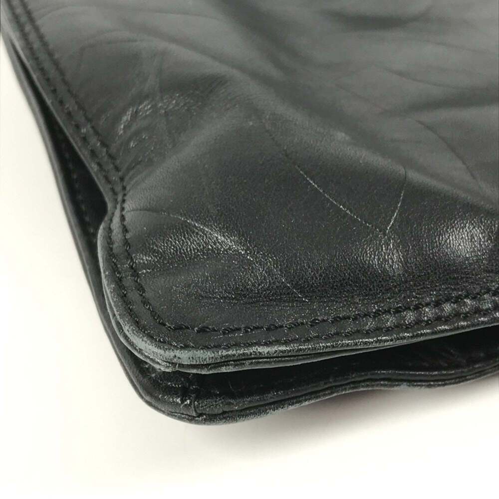 CHANEL Black Leather Logo Shoulder Bag - Picture 8 of 16